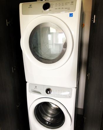Full-size front loading washer/dryer in every unit
